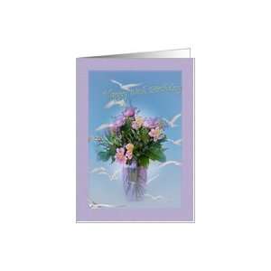  88th Birthday Card with Flowers, Gulls, and Terns Card 