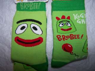 YO GABBA GABBA~BROBEE~SOCKS YOU PICK SIZE U GET 2 PAIR  