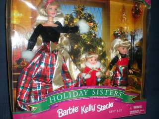 barbie kelly stacie with cardboard christmas tree rocking horse 19809
