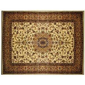   Traditional Style 8x11 Ivory Brown Area Rug Carpet: Home & Kitchen