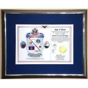 American Heraldry Certificate for US Air Force, USAF Reserve, Guard 