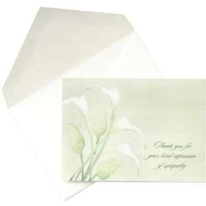   Calla Lilies Sympathy Acknowledgement Notes (CN1933): Office Products