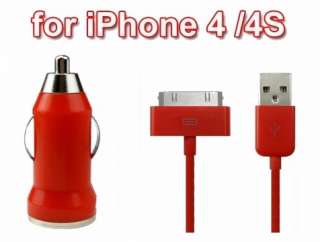   Car Charger + Cable for iPhone 4S 4 iPod Touch 4th nano M507  