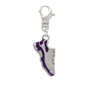  Purple Running Shoe Clip On Charm Arts, Crafts & Sewing