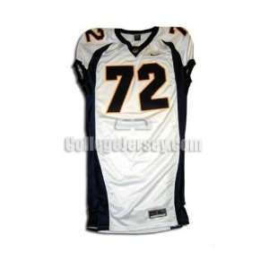  White No. 72 Game Used California Nike Football Jersey 