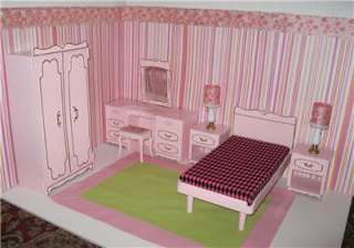 Customized OOAK Wolverine Barbie Bedroom Suite Diorama & Extras ~Lamps 
