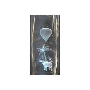  Crystal Laser 3D Image, Elephant & Hot Air Balloon