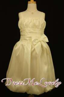 NEW IVORY FORMAL FLOWER GIRL DRESS WEDDING SIZE 8  