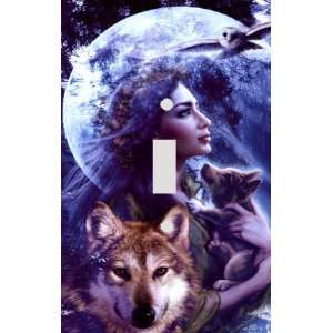  Wolf Mother Decorative Switchplate Cover: Home Improvement