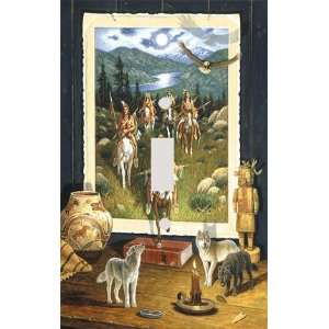  Wolf and Indian Mystery Decorative Switchplate Cover: Home 