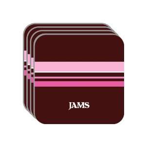 Personal Name Gift   JAMS Set of 4 Mini Mousepad Coasters (pink 
