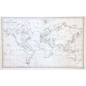  Black Map of the World   Magnetic (1846)