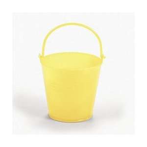  BRIGHT YELLOW PLASTIC PAILS (1 DOZEN)   BULK Toys & Games