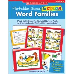  File Folder Games in Color   Word Families: Toys & Games