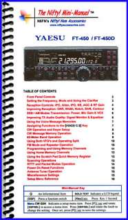 Yaesu FT 450D Nifty Quick Reference Guide, FT450  