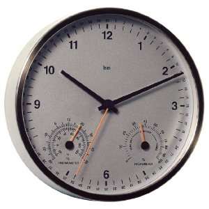   Stainless Steel 6 Wide Weather Station Wall Clock