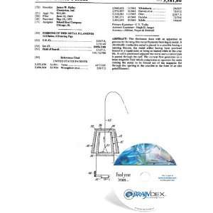  NEW Patent CD for FORMING OF THIN METAL FILAMENTS 