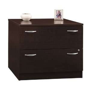   Drawer Lateral Wood File Cabinet in Mocha Cherry: Office Products