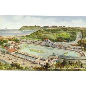 1930s Vintage Postcard Bathing Pool, North Bay, Scarborough England UK