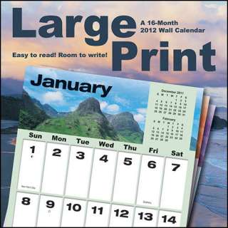 Large Print 2012 Wall Calendar 1438812671  