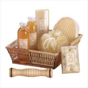   WHITE TEA BATH AND BODY PRODUCTS SPA GIFT BASKET: Everything Else