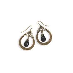   Oxidized Gold Tone Drop Fashion Earrings: CleverSilver: Jewelry
