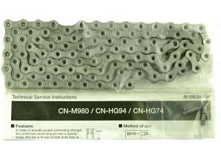 NEW 2012 Shimano XTR 10 Speed MTB Chain & connecting pins: CN M980 