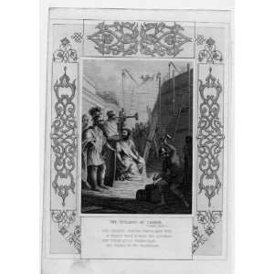   Bible The Building Of Tadmor Religious Print 1851