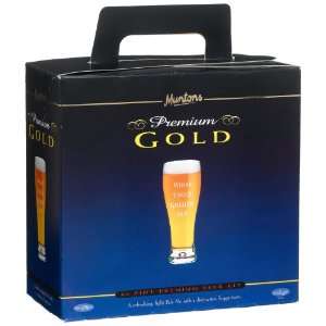 Muntons Premium Gold 40 Pint Beer Kit, Midas Touch Golden Ale, 113 
