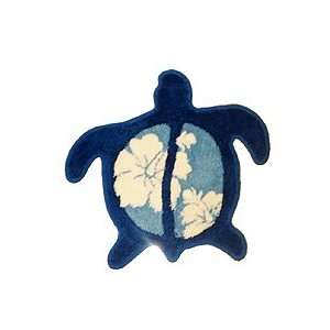  Hawaiian Rug Turtle Navy Blue: Home & Kitchen