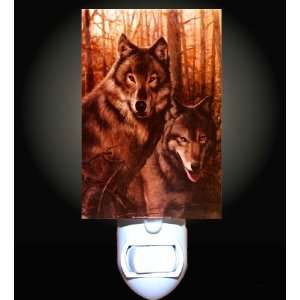  Golden Wolves Decorative Night Light: Home Improvement