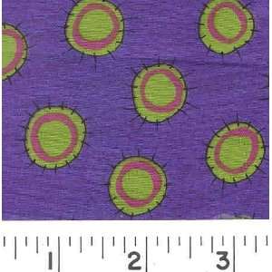  45 Wide Trogly Wogs   Purple/Green Fabric By The Yard 