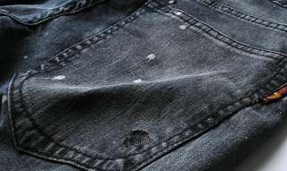  Men Straight Snowflake Pattern Slim Fit Fashion Jeans Gray 2165  
