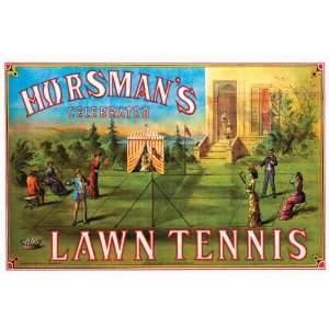  Horsmans Celebrated Lawn Tennis 12x18 Giclee on canvas 
