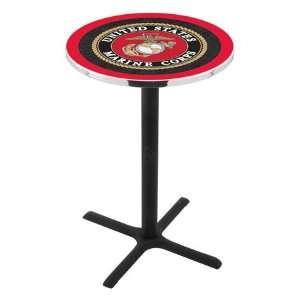  36 US Marines Counter Height Pub Table   Cross Legs: Home 