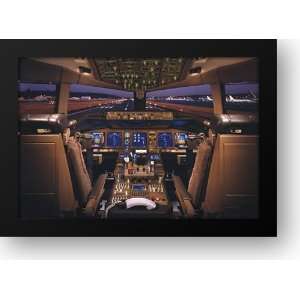  Airplane   Boeing 777 200 Flight Deck 40x28 Framed Art 