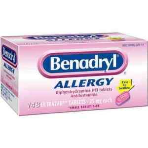 BENADRYL 148 ULTRATABS 25mg ALLERGY ANTIHISTAMINE FRESH  