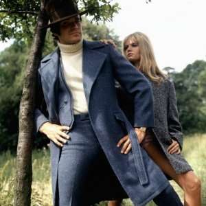  Retro Couple Modelling Winter Coats, 1970s Photographic 