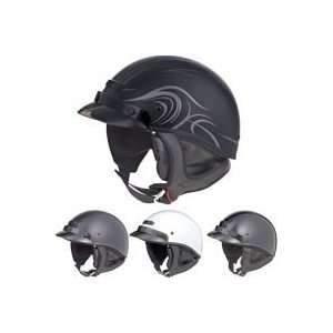  GMax GM35 Fully Dressed Half Helmets Large Flat Black 