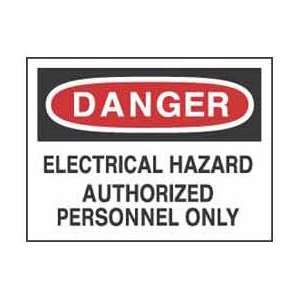 Signs With Safety Message Legend Danger Electrical Hazard:  
