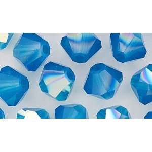  Swarovski Crystal Bicone 5301 4mm CARIBBEAN BLUE OPAL AB 