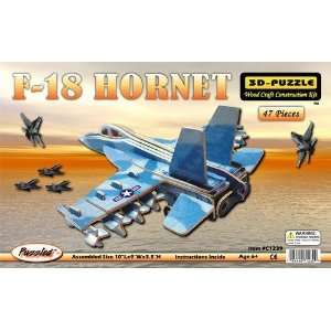  Puzzled AC1239 Assembled Colored F 18 Hornet: Toys & Games