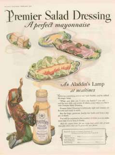 1927 Premier Salad Dressing 27th St. N. River NYC AD  