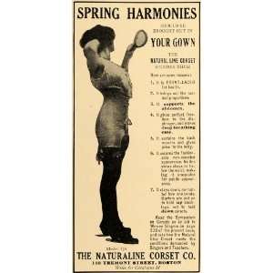  1914 Ad Naturaline Corsets Front Laced Deep Breathing 