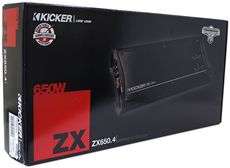 Kicker 11 ZX650.4 4 Channel 4X170 Watt Amplifier Car Audio Amp 11ZX650 