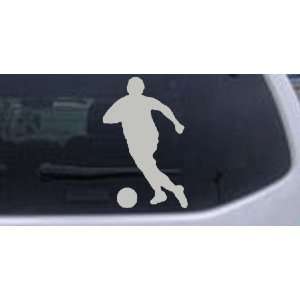   Player Sports Car Window Wall Laptop Decal Sticker    Silver 18in X 11