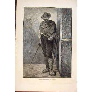  Duwee Listening Footstep Man Swordsman Fine Art 1877: Home 