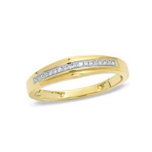 Mens Diamond Accent Channel Band in 10K Gold   Size 10.5 MENS DIAMOND 
