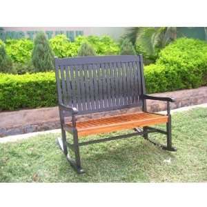  Acacia Patio Traditional Double Porch Rocker Color Black 