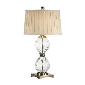 Wildwood Lamps 60203 Crystal 1 Light Table Lamps in Brass Finish With 